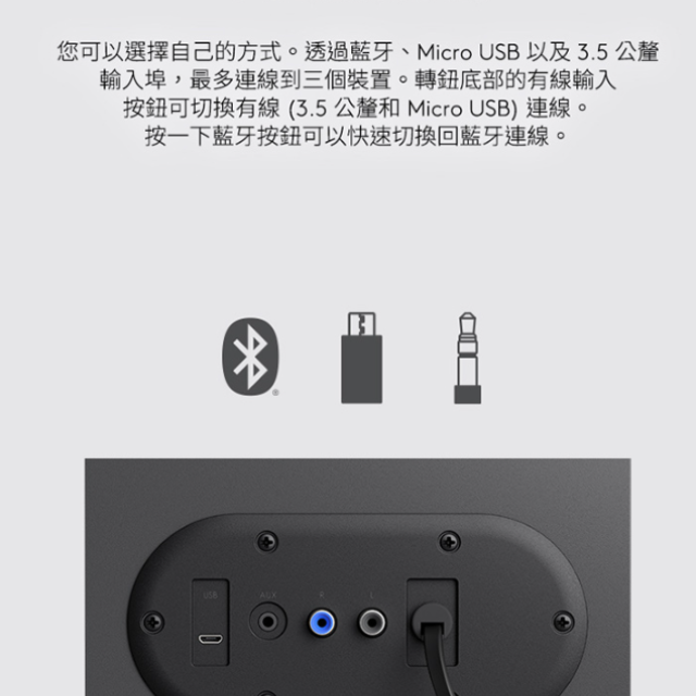 Logitech 羅技 Z407 2.1聲道 藍牙電腦音箱 (含重低音/無線控制旋鈕)
